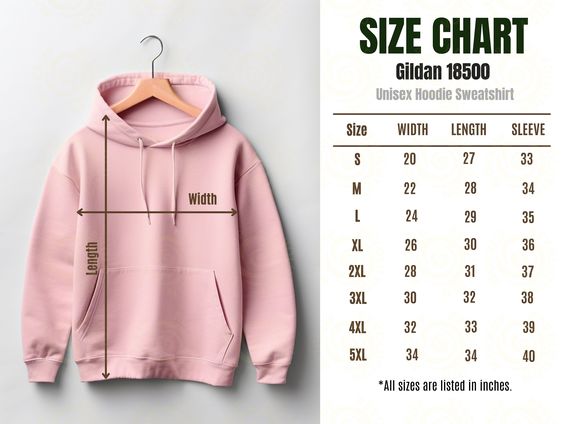 sweatshirt size chart guide