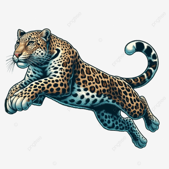 Leopard Jumping