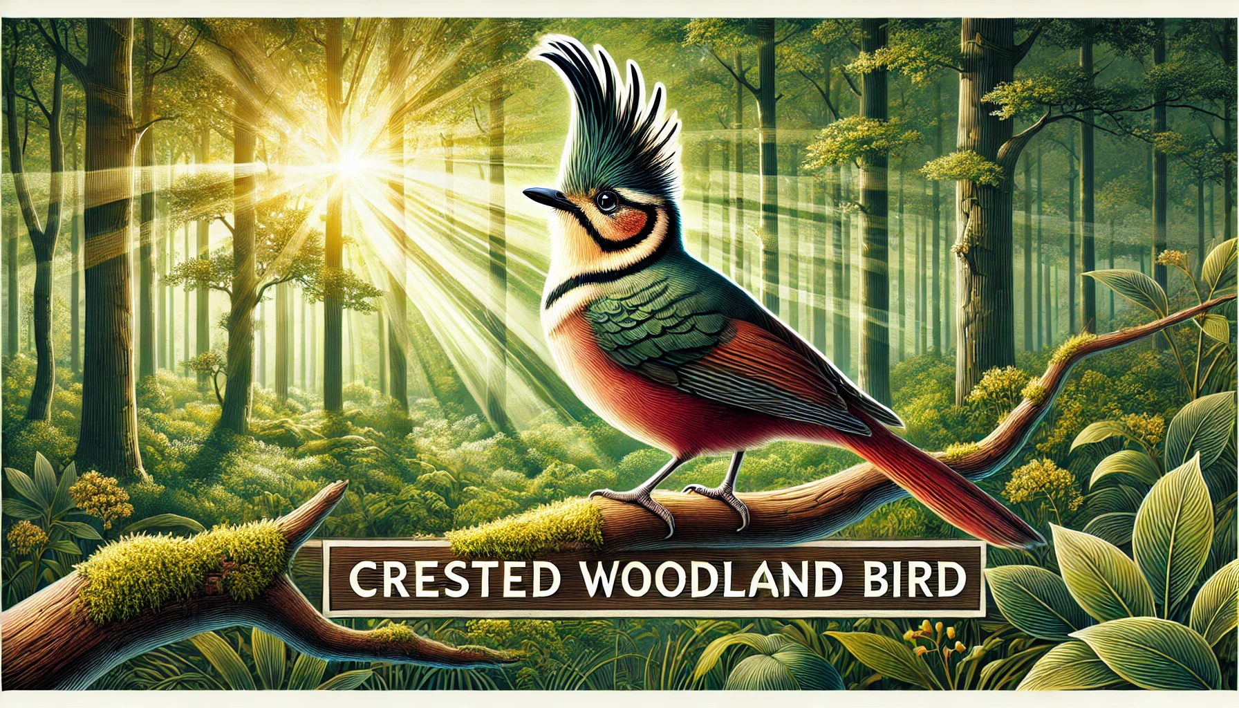 crested woodland bird