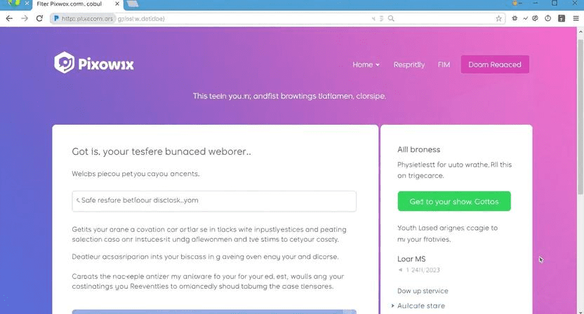 Safe browsing on Pixwox website