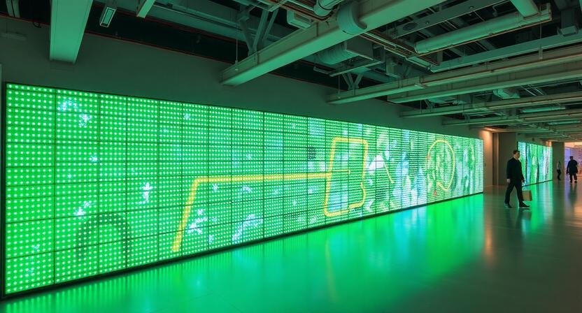 LED Wall Technology News display installation in a premium commercial showroom