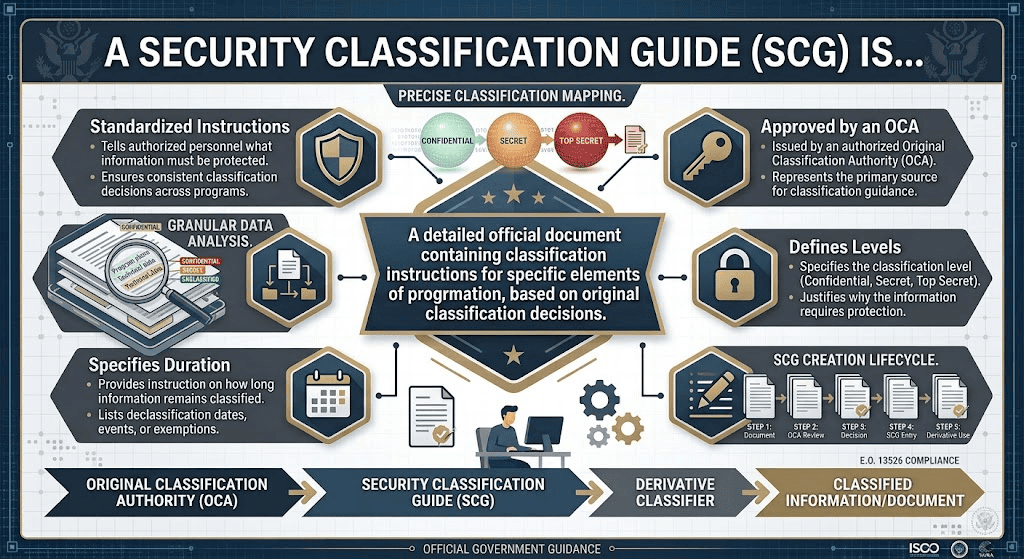 A Security Classification Guide (SCG) Is