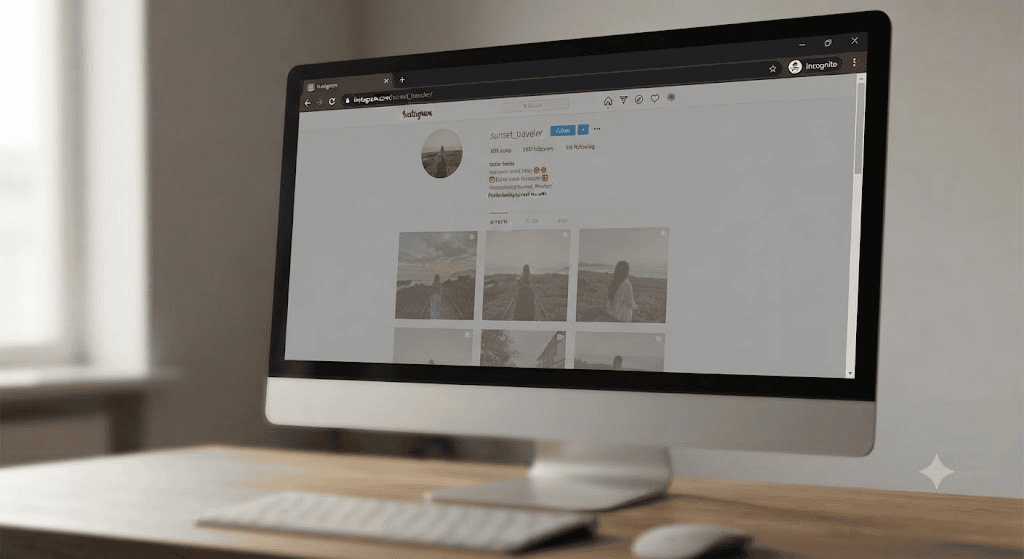 Warning sign representing phishing risk from fake Instagram viewer sites