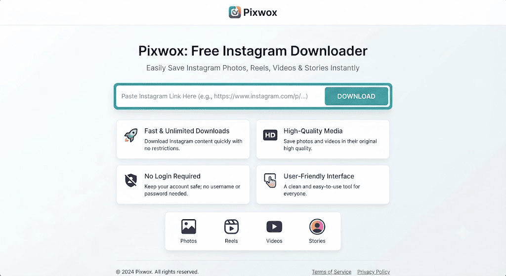 Pixwox Instagram Downloader