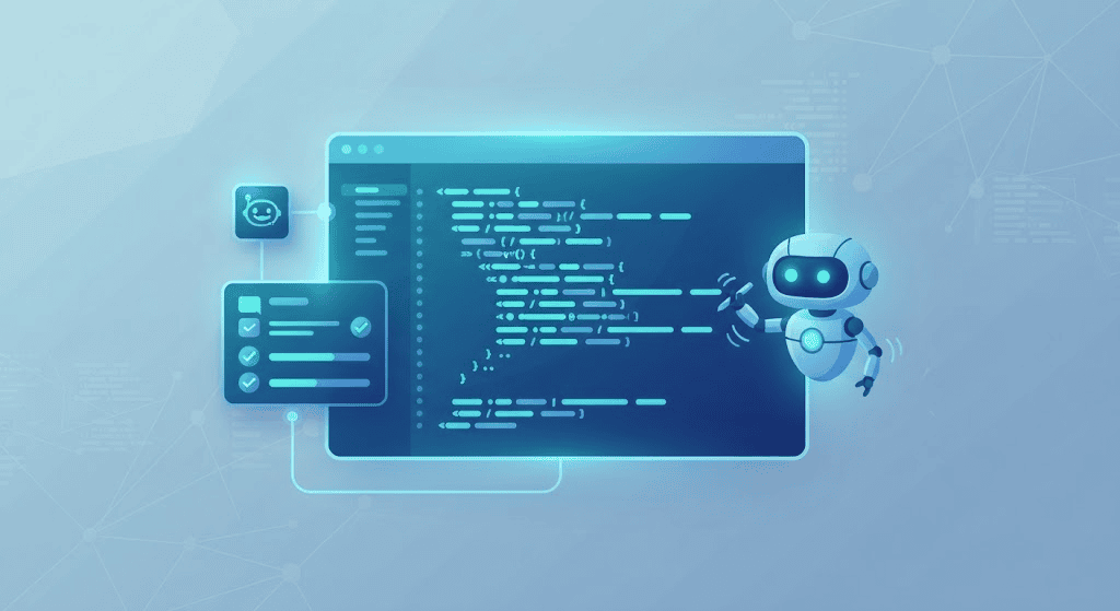 Illustration of an AI coding agent for emerging AI companies in 2026