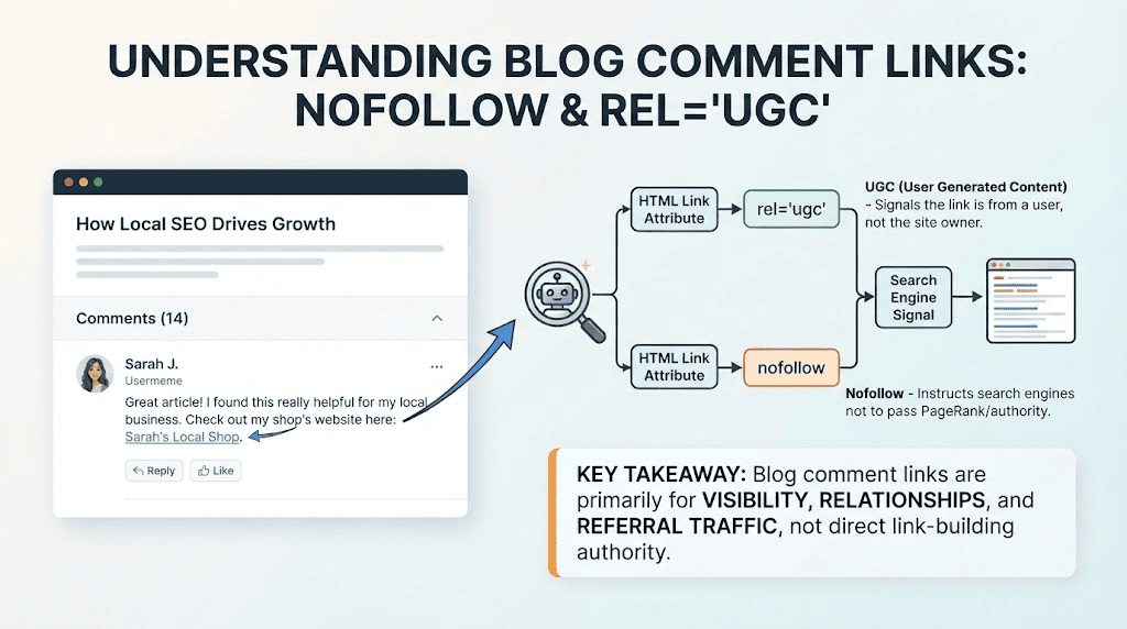 iagram showing the four qualities of a good blog comment