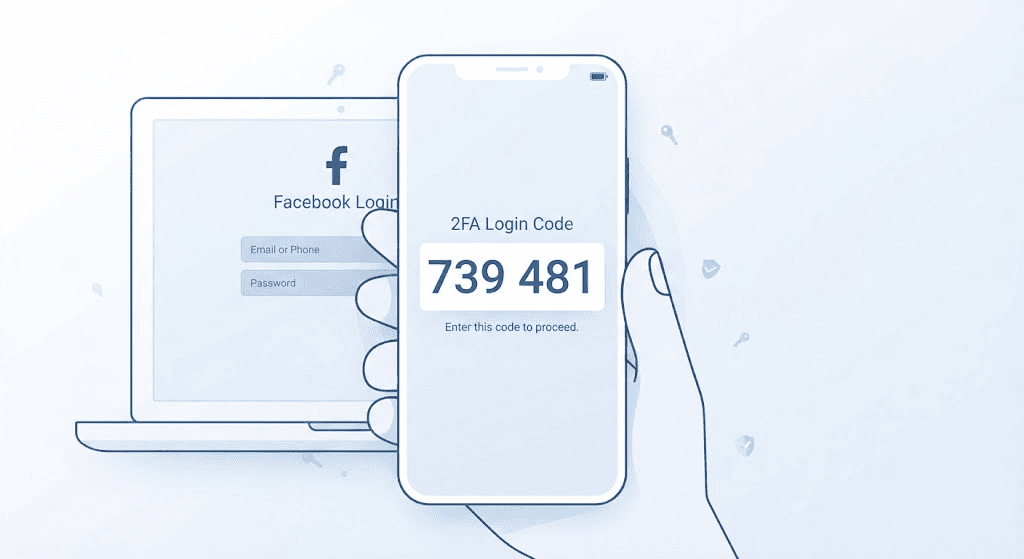 Setting up two-factor authentication for Facebook account security