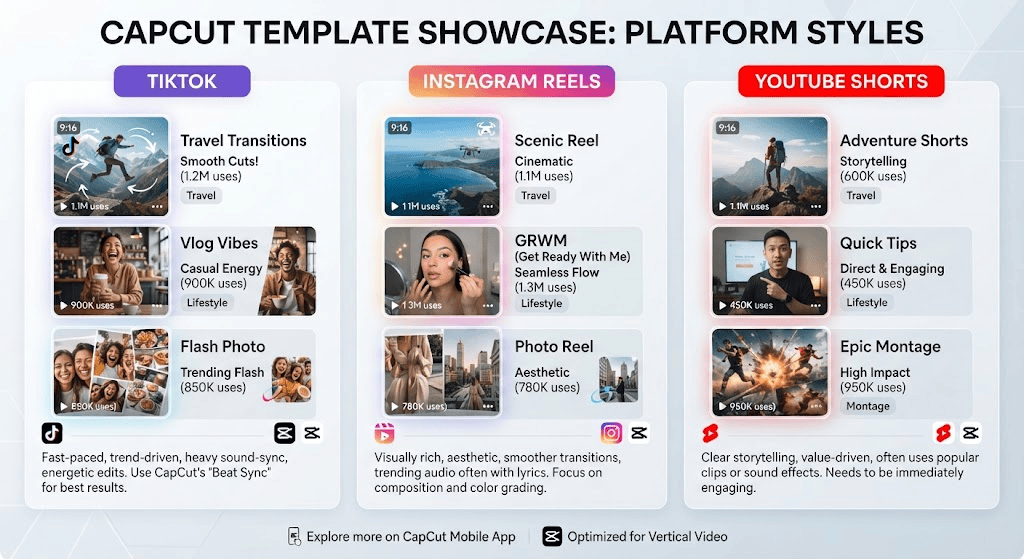 CapCut Templates for TikTok Instagram Reels and YouTube Shorts