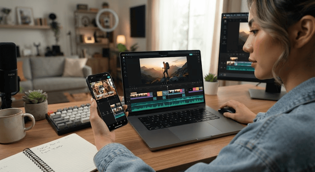 Customizing a CapCut Template with personal videos and text