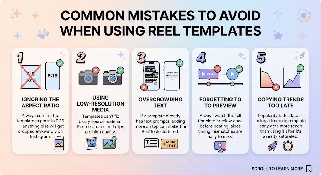 Common Mistakes to Avoid When Using Reel Templates